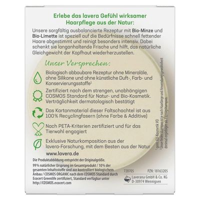 LAVERA festes Pflegeshampoo Frische &amp; Balance
