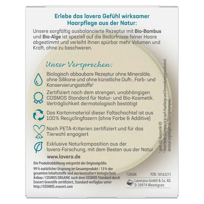 LAVERA festes Pflegeshampoo Volumen &amp; Kraft